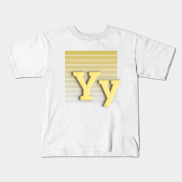 Y - letter Kids T-Shirt by letter love